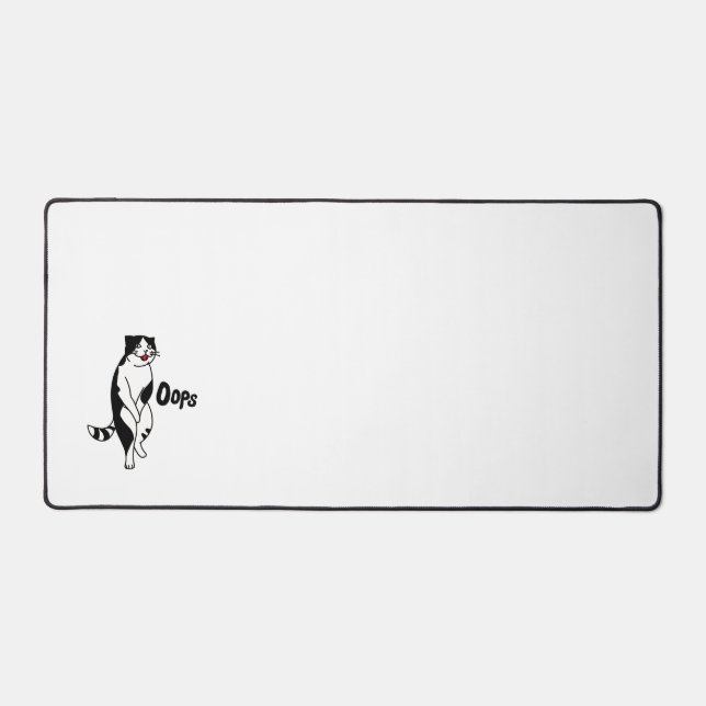 Oops cat desk mat (Front)