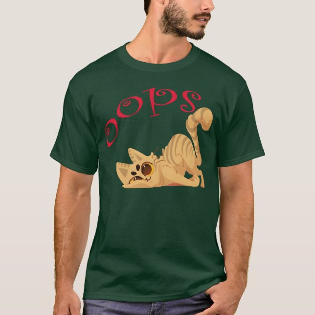 Oops Cat gift T-Shirt (Front)