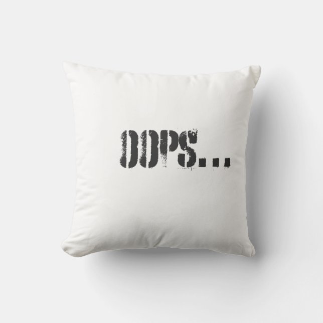 Oops… Funny Minimalist T-Shirt  Throw Pillow (Front)