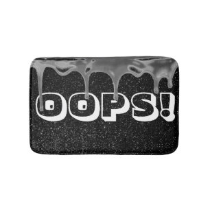 OOPS! Funny Paint Spill Sparkle Bath Mat