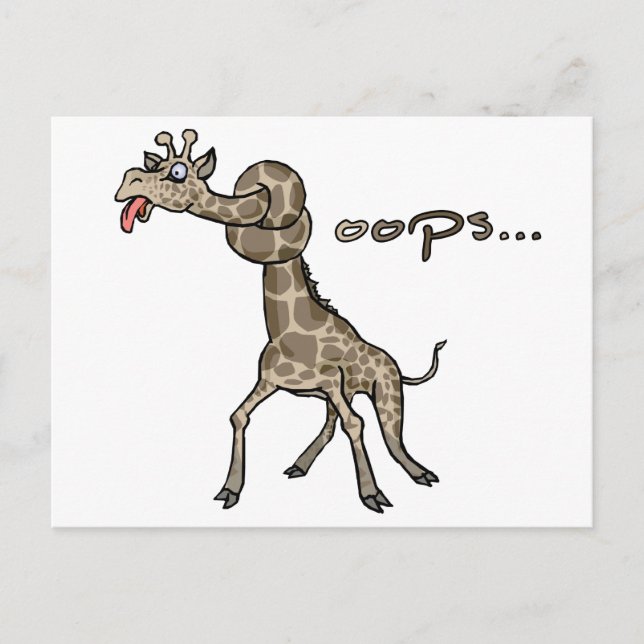 Oops... Giraffe Postcard (Front)