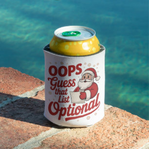 Oops Guess That List Optional Funny Santa Claus  Can Cooler