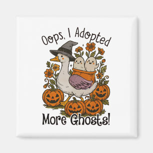 Oops I Adopted More Ghosts Funny Goose Halloween S Magnet