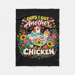 Oops I Got Another Chicken _2 Fleece Blanket