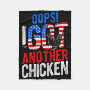 Oops! I Got Another Chicken Humour Fleece Blanket