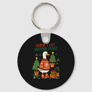 Oops I Got Another Plant Goose Christmas Cute Merr Keychain