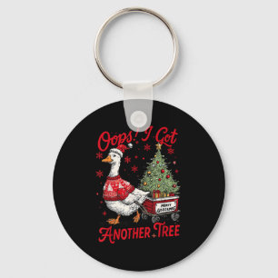 Oops I Got Another Tree Funny Christmas Silly Goos Keychain