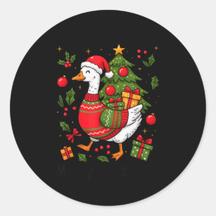Oops I Got Another Tree Merry Goosemas Silly Goose Classic Round Sticker