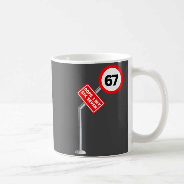 Oops I Hit Six Seven 6 7 Meme Funny Brainrot Inter Coffee Mug (Right)