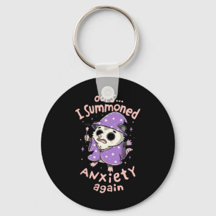 Oops I Summoned Anxiety Again Funny Possum Wizard Keychain