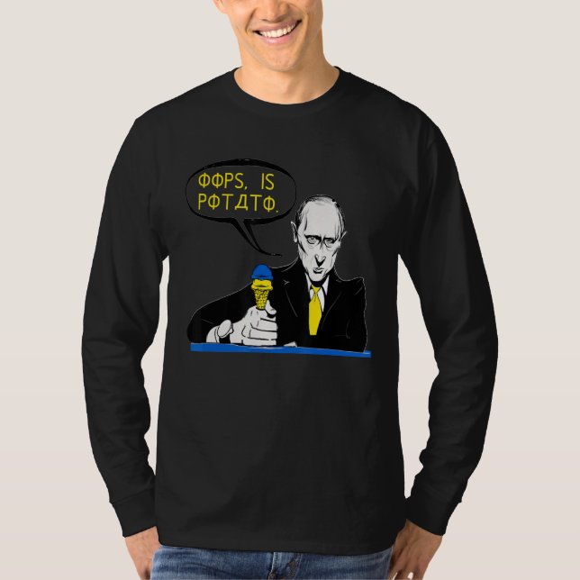Oops Is Potato Joke Blue And Yellow Ice Cream T-Shirt (Front)