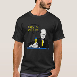 Oops Is Potato Joke Blue And Yellow Ice Cream T-Shirt