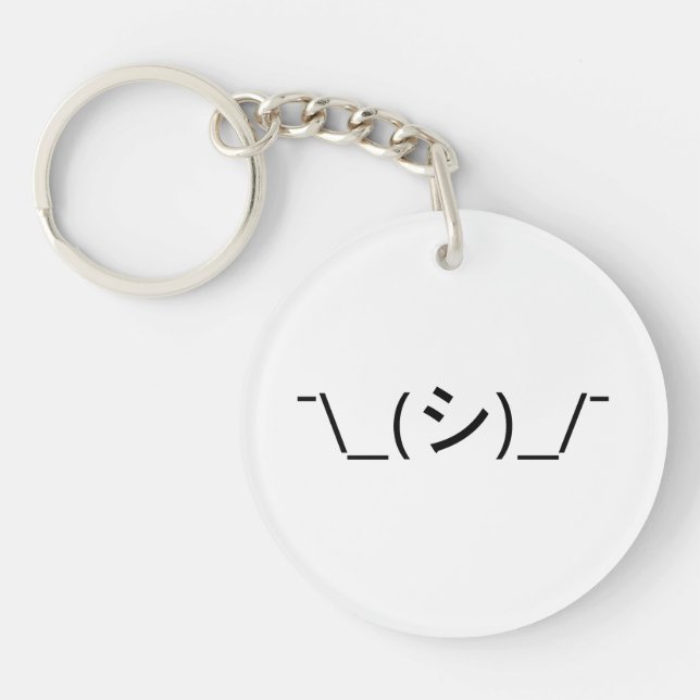 Oops Shrug Emoticon ; -\_(シ)_/ (Devant)