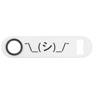Oops Shrug Emoticon ¯\_(シ)_/¯ Japanese Kaomoji Bar Key