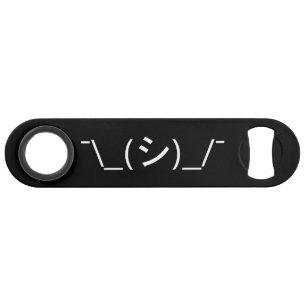 Oops Shrug Emoticon ¯\_(シ)_/¯ Japanese Kaomoji Bar Key