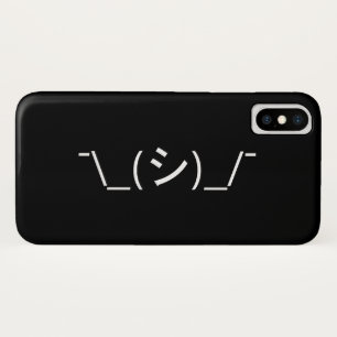 Oops Shrug Emoticon ¯\_(シ)_/¯ Japanese Kaomoji Case-Mate iPhone Case
