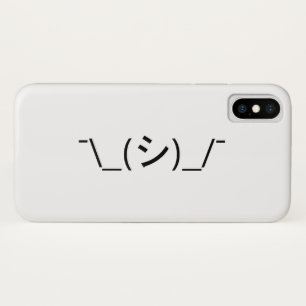 Oops Shrug Emoticon ¯\_(シ)_/¯ Japanese Kaomoji Case-Mate iPhone Case