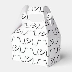 Oops Shrug Emoticon ¯\_(シ)_/¯ Japanese Kaomoji Favor Box