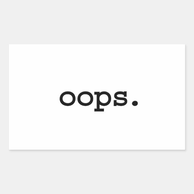 oops. sticker (Front)