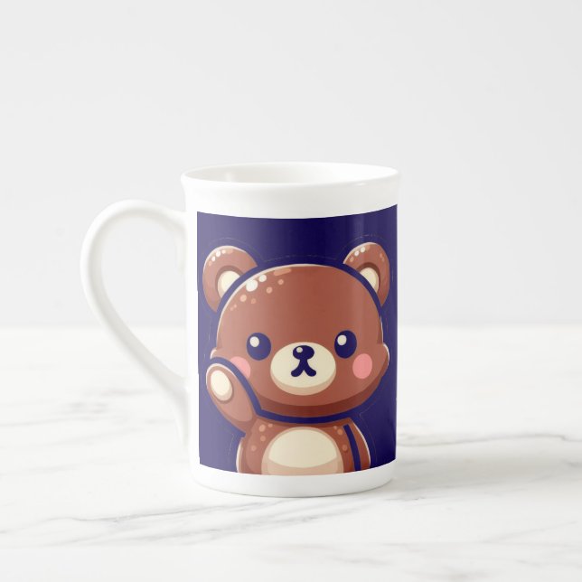 Oops Teddy Bear Specialty Mug with Heart | Cute Ka (Gauche)