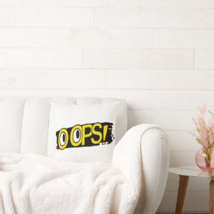 Oops throw pillow