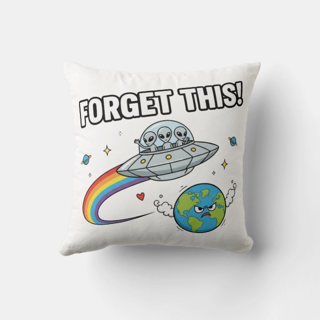 Oops. Wrong planet. My bad Throw Pillow (Back)