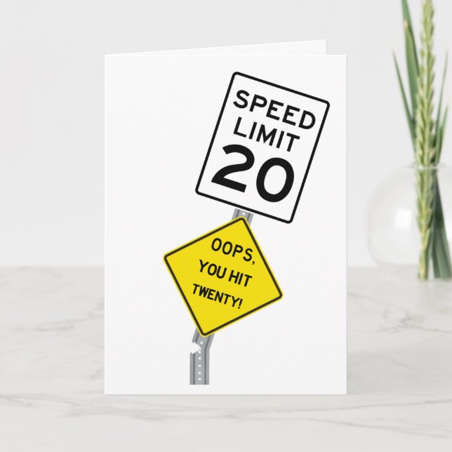 Oops You Hit 20 drôle 20e anniversaire carte (Devant)