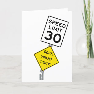 Oops You Hit 30 drôle 30e anniversaire carte