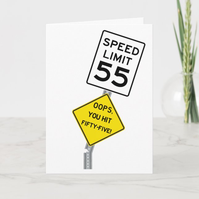 Oops You Hit 55 drôle 55e anniversaire carte (Devant)