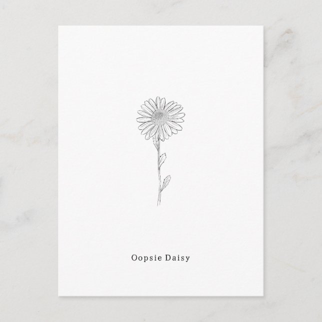 Oopsie Daisy I'm Sorry Apology Apologize Postcard (Front)