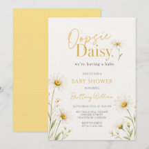 Oopsie Daisy Minimalist Baby Shower 
