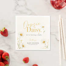 Oopsie Daisy Minimalist Baby Shower 