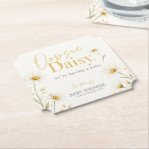 Oopsie Daisy Minimalist Watercolour Baby Shower 