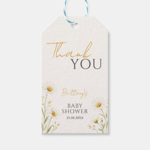 Oopsie Daisy Wildflower Baby Shower Thankyou Gift Tags
