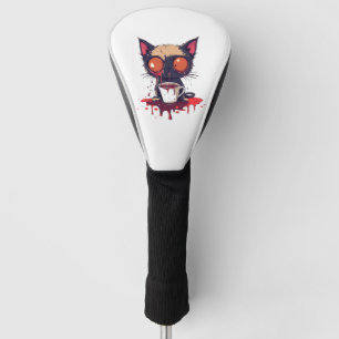 Oopsie Meow Sad Kawaii Cat Coffee Lover Golf Head Cover