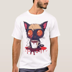 Oopsie Meow  Sad Kawaii Cat Coffee Lover T-Shirt