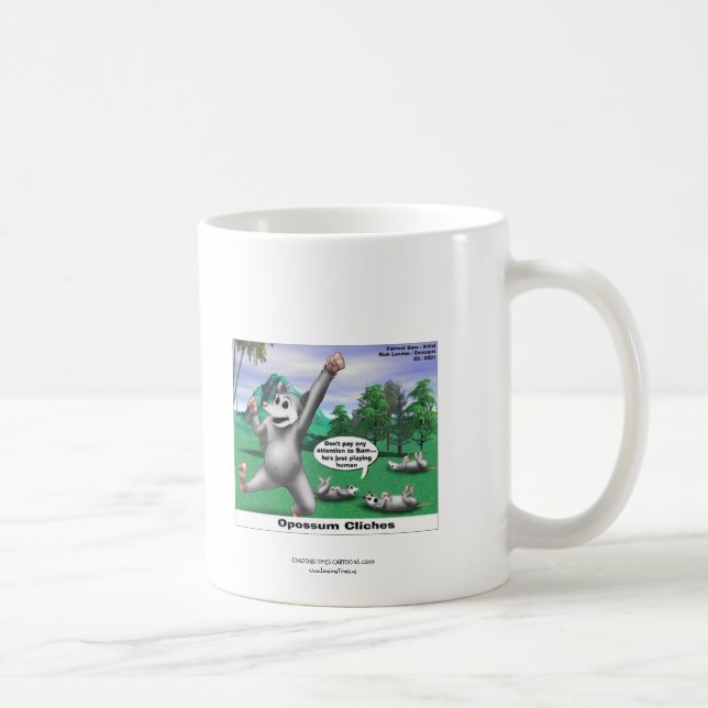 Oossum Jouer un dessin mort amusant café Mug (Droite)