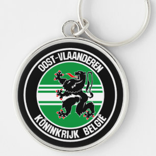 Oost-Vlaanderen Round Emblem Keychain