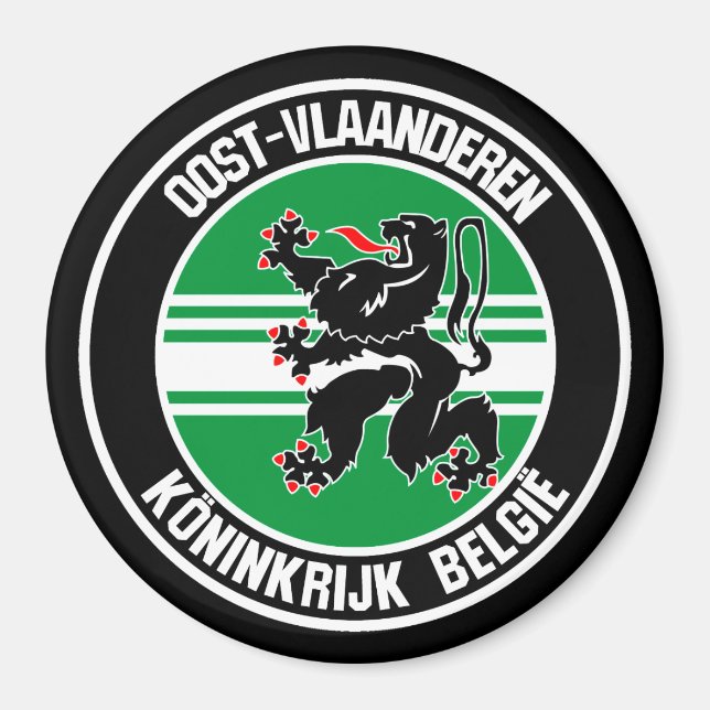 Oost-Vlaanderen Round Emblem Magnet (Front)
