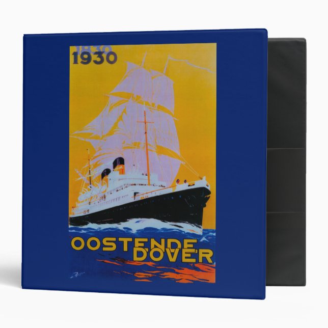 Oostende Dover Vintage PosterEurope Binder (Front/Inside)