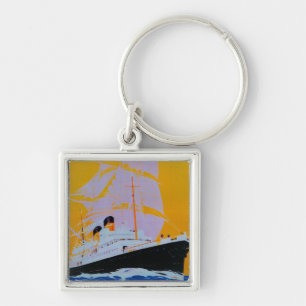 Oostende Dover Vintage PosterEurope Keychain