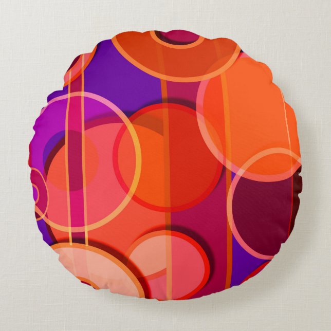 Op Art #23 Round Pillow (Front)