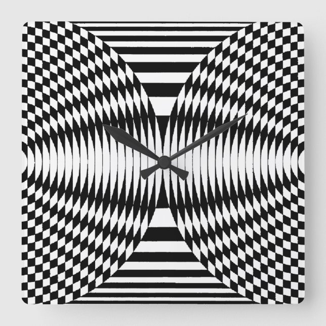 OP -Art #5 at Emporio Moffa Square Wall Clock (Front)