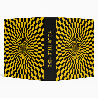 Op Art - Amber and Black (1.5ins) Binder