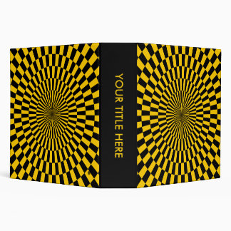 Op Art - Amber and Black (2.0ins) Binder