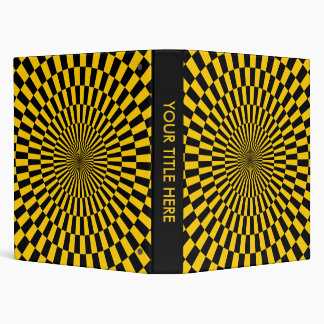 Op Art - Amber and Black Binder