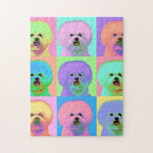 Op Art - Bichon Frise - Cody Jigsaw Puzzle (Vertical)