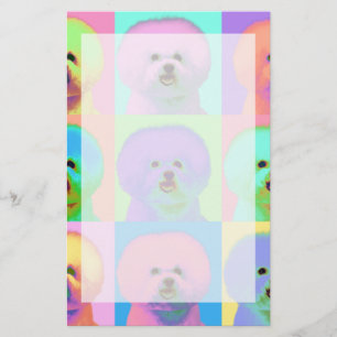 Op Art - Bichon Frise - Cody Stationery