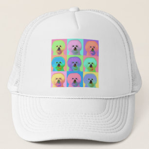 Op Art - Bichon Frise - Cody Trucker Hat