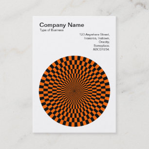 Op Art - Black and Orange Business Card
